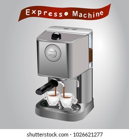 expresso machine isolated black stainless 260nw 1026621277